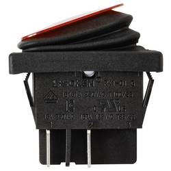 TRU COMPONENTS TC-13599528 kolébkový spínač 250 V/AC 16 A 2x vyp/zap IP65 (čelní strana) s aretací 1 ks