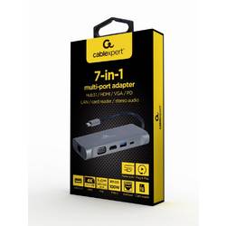 Gembird USB-C® dokovací stanice A-CM-COMBO7-01 Vhodné pro značky (dokovací stanice pro notebook): univerzální