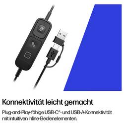 HP Poly HP Poly Mission 625 USB Wired Headset Headset otevřená (On Ear) černá