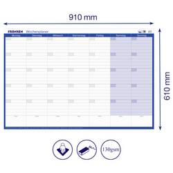 Franken PKW1002 psací podložka měsíční plán, týdenní plán undatiert bílá, modrá (š x v) 910 mm x 610 mm 1 ks PKW1002