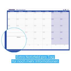 Franken PKW1002 psací podložka měsíční plán, týdenní plán undatiert bílá, modrá (š x v) 910 mm x 610 mm 1 ks PKW1002