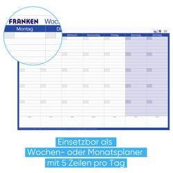 Franken PKW1002 psací podložka měsíční plán, týdenní plán undatiert bílá, modrá (š x v) 910 mm x 610 mm 1 ks PKW1002