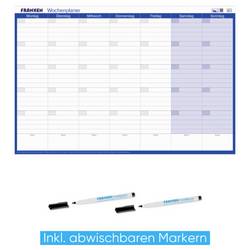 Franken PKW1002 psací podložka měsíční plán, týdenní plán undatiert bílá, modrá (š x v) 910 mm x 610 mm 1 ks PKW1002
