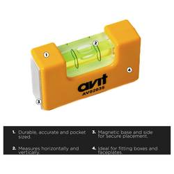 AVIT AV02035 kapesní vodováha s magnetem 0.75 mm/m