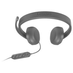 Lenovo LENOVO Wired VoIP Headset 5000 Teams Headset otevřená (On Ear) kabelová stereo černá Potlačení hluku headset, regulace hlasitosti