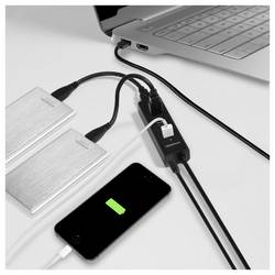 AXAGON HUE-S2BP USB Hub 4 porty USB-A, microUSB USB 3.2 Gen1 5 GBit/s