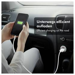 LogiLink PA0228A Nabíječka do auta, funkce nouzového kladiva, USB-C® zásuvka (nabíjení), USB-A zásuvka, QC 2,0, Power Delivery 3.0, hliník