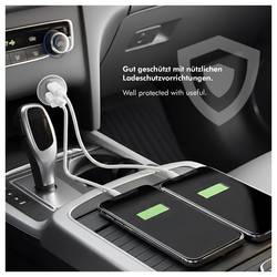 LogiLink PA0228A Nabíječka do auta, funkce nouzového kladiva, USB-C® zásuvka (nabíjení), USB-A zásuvka, QC 2,0, Power Delivery 3.0, hliník