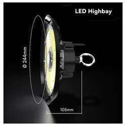 V-TAC VT-91102 240756 LED svítidlo pro haly Energetická třída (EEK2021): D (A - G) LED LED 100 W černá