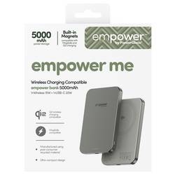 PanzerGlass empower Bank powerbanka 5000 mAh, MagSafe, Bezdrátové nabíjení Qi, USB-C®, šedá, Indikátor stavu