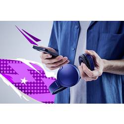 Panasonic RB-HF630BE-A sluchátka otevřená (On Ear) Bluetooth® modrá Redukce šumu mikrofonu headset telefon