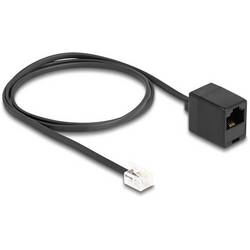 Delock telefonní kabel 1 m černá
