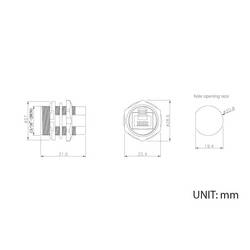 TRU COMPONENTS TC-13543652, zásuvkový modul RJ45, černá, 1 ks