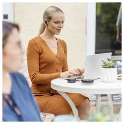 HP Voyager Free 60+ UC Earbuds špuntová sluchátka (In Ear) Bluetooth® černá Redukce šumu mikrofonu Nabíjecí pouzdro, se základní stanicí Bluetooth® Počítače