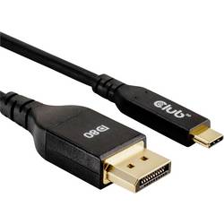 club3D Kabel pro displeje USB-C® DisplayPort 2.1 USB-C ® zástrčka 1.00 m černá zablokovatelný CAC-1559