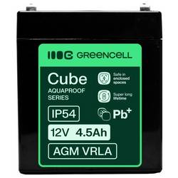 Green Cell GC-AGM12V4-5AH-H olověný akumulátor olověný se skelným rounem 4.5 Ah 12 V 1 ks