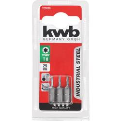 kwb 121208 Bit TX Pohon (šroubovák): 1/4 (6,3 mm) Typ zakončení: TX TX 8 25 mm