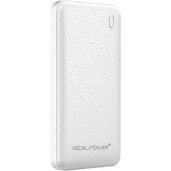 RealPower powerbanka 10000 mAh, Quick Charge, Dodávka energie, USB-A, USB-C®, bílá
