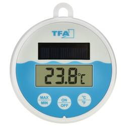 TFA Dostmann Digitales Solar-Poolthermometer bazénový teploměr bílá, tyrkysová 30.1068.02