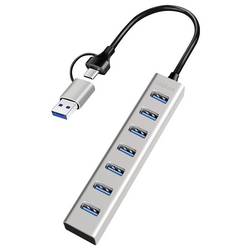 LogiLink UA0441 USB Hub 7 portů USB-A USB 3.0 5 GBit/s hliník UA0441