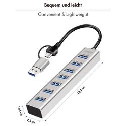 LogiLink UA0441 USB Hub 7 portů USB-A USB 3.0 5 GBit/s hliník UA0441