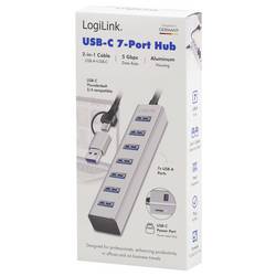 LogiLink UA0441 USB Hub 7 portů USB-A USB 3.0 5 GBit/s hliník UA0441