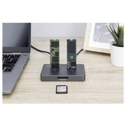 Digitus USB-C® dokovací stanice Stazione di docking USB-C 3.2 Gen2 per SSD M.2 Duo NVMe e SATA (max. 2x 4 TB) co
