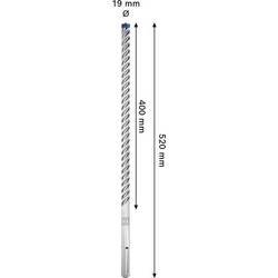 Bosch Accessories 2608900227 2608900227 Slinutý karbid příklepový vrták 19 mm Celková délka 520 mm SDS max 1 ks