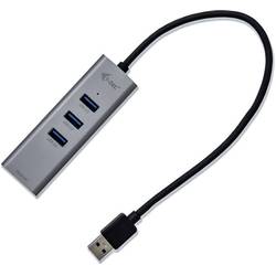 i-tec i-Tec USB 3.0 Metal 3-Port - Hub - 3 x SuperSpeed USB 3.0 + 1 x 10/100/1000 síťový adaptér 10 / 100 / 1000 MBit/s USB 3.2 (Gen 1x1)