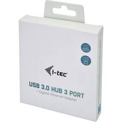 i-tec i-Tec USB 3.0 Metal 3-Port - Hub - 3 x SuperSpeed USB 3.0 + 1 x 10/100/1000 síťový adaptér 10 / 100 / 1000 MBit/s USB 3.2 (Gen 1x1)