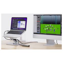 Conceptronic DONN27G Laptop Stand with 7-in-1 USB 3.2 podložka pod notebook nastavitelná výška, Otočné, USB HUB