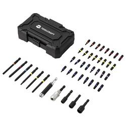 TOOLCRAFT TO-10911219 sada bitů, 43dílná, plochý, křížový PH, Pozidriv, vnější šestihran, profil T, T profil s otvorem , 1/4 (6,3 mm)