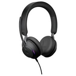 Jabra Evolve2 40 SE Headset otevřená (On Ear) kabelová stereo černá headset, regulace hlasitosti, Vypnutí zvuku mikrofonu Počítače
