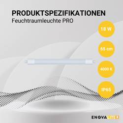 EnovaLite ELED200130 osvětlení do vlhkých prostor, LED světlo do vlhkých prostor, LED světelná lišta Energetická třída (EEK2021): E (A - G) LED 18 W neutrální