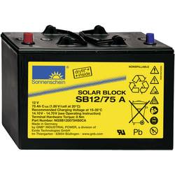 GNB Sonnenschein Solar-Block SB12/75 A NGSB120075HS0CA solární akumulátor 12 V 75 Ah olověná gelová (š x v x h) 33 x 23.6 x 17.1 cm konický konektor
