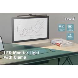 Digitus LED světelná lišta DA-90415 Energetická třída (EEK2021) F (A - G) LED lišta pro osvětlení monitoru 5W, 250 lm, svorka, černá