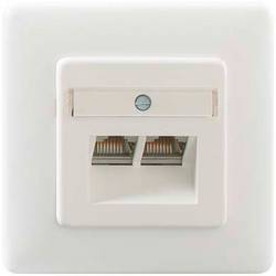 Rutenbeck UAEClassEAiso8/8Uprw síťová zásuvka pod omítku panel s čelní deskou a rámečkem 10 Gb/s; bílá