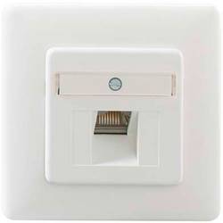 Rutenbeck 136112030 síťová zásuvka pod omítku panel s čelní deskou a rámečkem 10 Gb/s; bílá