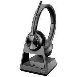 HP Poly Savi 7320 Stereo DECT sluchátka otevřená (On Ear) DECT stereo černá regulace hlasitosti, Vypnutí zvuku mikrofonu Počítače