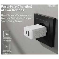 Digitus DA-10301 USB nabíječka, 1x USB A , 1x USB-C®, 30 W, bílá
