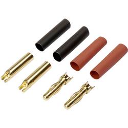 Reely RE-6534192 zásuvkový konektor k propojení akumulátoru a regulátoru RC modelu, zástrčkový konektor k propojení akumulátoru a regulátoru RC modelu 4 mm