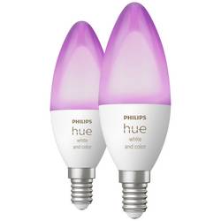 Philips Hue LED svítidlo - rozšíření 871951435671900 Energetická třída (EEK2021): G (A - G) Hue White & Col. Amb. Doppelpack 2x470lm E14 5.3 W teplá až studená