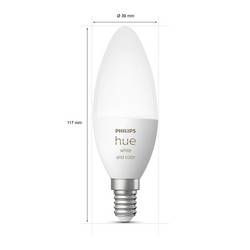 Philips Hue LED svítidlo - rozšíření 871951435671900 Energetická třída (EEK2021): G (A - G) Hue White & Col. Amb. Doppelpack 2x470lm E14 5.3 W teplá až studená