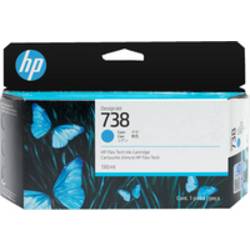 HP 738 - 130 ml - azurová - originální - designový jet