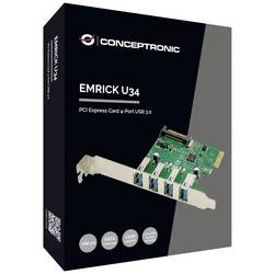 Conceptronic EMRICK U34, 4-Port-USB-3.0 PCI-Express-Karte karta PCI-Express USB 3.2 (Gen 1x1) PCIe
