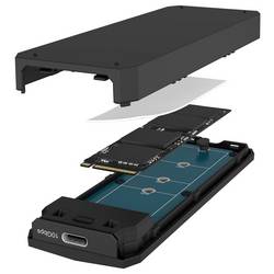 ICY BOX IB-1805ML-CU31 Pouzdro pro SSD M.2 USB-C™ (USB 3.2 Gen 2) 10 GBit/s M.2 PCIe NVMe 2230, 2242, 2260, 2280 61189