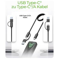 ICY BOX IB-1805ML-CU31 Pouzdro pro SSD M.2 USB-C™ (USB 3.2 Gen 2) 10 GBit/s M.2 PCIe NVMe 2230, 2242, 2260, 2280 61189