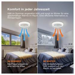 OSRAM HOMELIGHTING Ceiling Fan Solano 490mm 43W CCT stropní ventilátor 43 W (Ø) 490 mm s osvětlením, s dálkovým ovládáním, stmívatelný, s časovačem