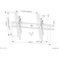 Neomounts WL35S-850BL18 TV držák na zeď 109,2 cm (43) - 228,6 cm (90) naklápěcí