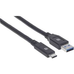 Manhattan USB kabel USB 3.2 Gen1 USB-A zástrčka, USB-C ® zástrčka 3.00 m černá 354981